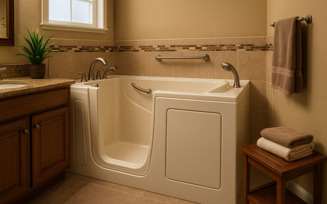 Senior-friendly bathroom safety solutions in Calgary: Walk-in tub and roll-in shower comparison
